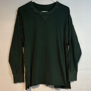 NWOT Aerie Women's Crewneck Waffle Sweater, Green, Size S